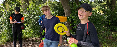 Foto: Discgolf på Sportslejr