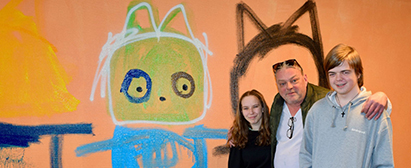 Kunstneren Poul Pava besøger Sædding Efterskole 15. marts 2023