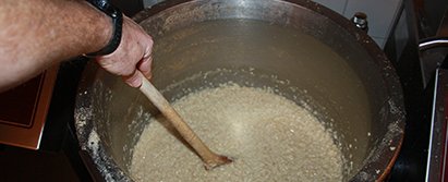 Havregrød til morgenmad på Stubbekøbing Efterskole 19.11. 2019